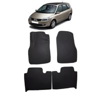 Ковры в салон автомобиля Eva Smart renault scenic ii grand 5мест 2003 - 2010 эва сота серые c красной окантовкой 2587-B1A7-S