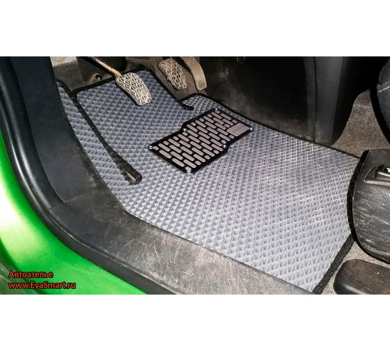 Ковры в салон автомобиля Eva Smart mazda 2 (de) 2007 - 2010 эва сота чёрные c черной окантовкой 1440-B5B5-S