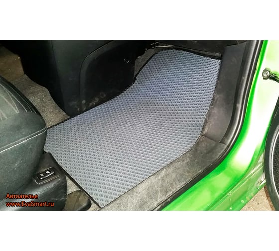 Ковры в салон автомобиля Eva Smart mazda 2 (de) 2007 - 2010 эва сота чёрные c черной окантовкой 1440-B5B5-S