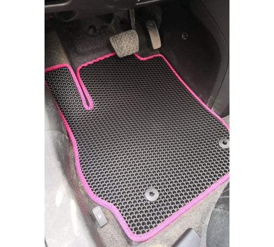 Ковры в салон автомобиля Eva Smart mazda 2 iii (dj) 2014 - 2019 эва сота серые c бежевой окантовкой 3416-B1A1-S