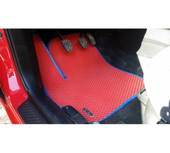Ковры в салон автомобиля Eva Smart mazda 3 (bk) седан 2003 - 2009 эва сота серые c коричневой окантовкой 1441-B1A6-S