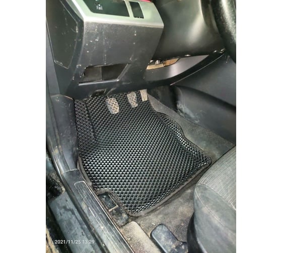Ковры в салон автомобиля Eva Smart mazda 3 (bl) вариант макси 3d 2009 - 2013 эва сота серые c черной окантовкой 3596-B1B5-S