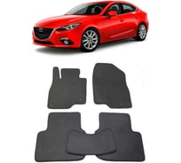 Ковры в салон автомобиля Eva Smart mazda 3 (bm) 2013 - 2019 эва сота чёрные c красной окантовкой 1445-B5A7-S