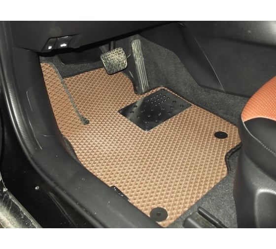 Ковры в салон автомобиля Eva Smart mazda 3 (bm) 2013 - 2019 эва сота чёрные c красной окантовкой 1445-B5A7-S