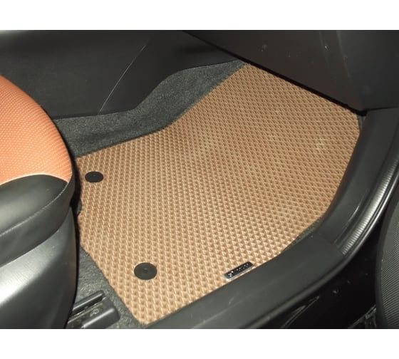 Ковры в салон автомобиля Eva Smart mazda 3 (bm) 2013 - 2019 эва сота чёрные c красной окантовкой 1445-B5A7-S