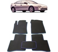 Ковры в салон автомобиля Eva Smart mazda 323 v (ba) хэтчбек 1994 - 2000 эва сота чёрные c красной окантовкой 2572-B5A7-S