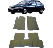 Ковры в салон автомобиля Eva Smart mazda 323 v (c) 3дв 1994 - 1998 эва сота чёрные c бежевой окантовкой 1449-B5A1-S