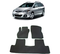 Ковры в салон автомобиля Eva Smart mazda 5 i (cr) 2005 - 2010 эва сота чёрные c черной окантовкой 1451-B5B5-S