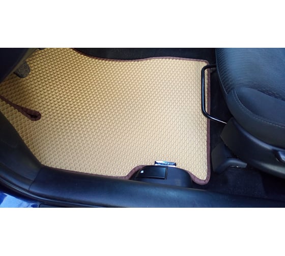 Ковры в салон автомобиля Eva Smart mazda 6 ii (gh) 2007 - 2012 эва сота коричневые c серой окантовкой 1453-A6B1-S