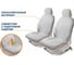 Меховые накидки на сиденье автомобиля AutoFlex из овечьей шерсти, с подголовником, 2 шт., белый, 91211 6