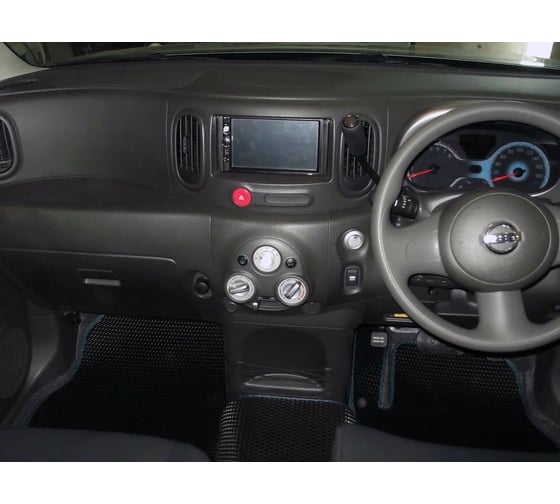 Ковры в салон автомобиля Eva Smart nissan cube iii (z12) правый руль 2008 - эва сота бежевые c красной окантовкой 2721-A1A7-S
