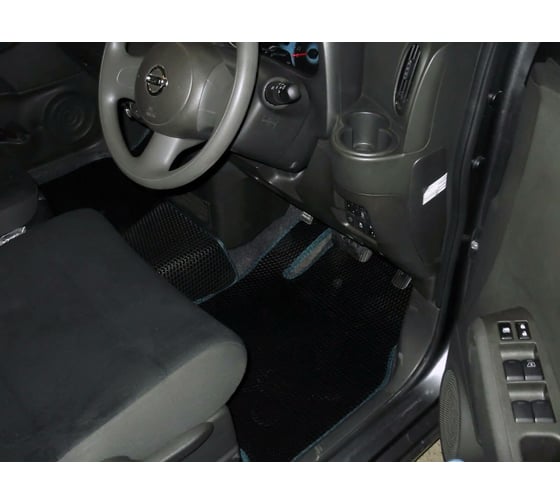Ковры в салон автомобиля Eva Smart nissan cube iii (z12) правый руль 2008 - эва сота бежевые c красной окантовкой 2721-A1A7-S