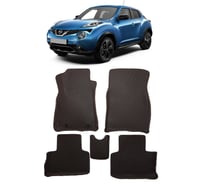 Ковры в салон автомобиля Eva Smart nissan juke вариант макси 3d 2010 - 2019 эва сота чёрные c коричневой окантовкой 3389-B5A6-S