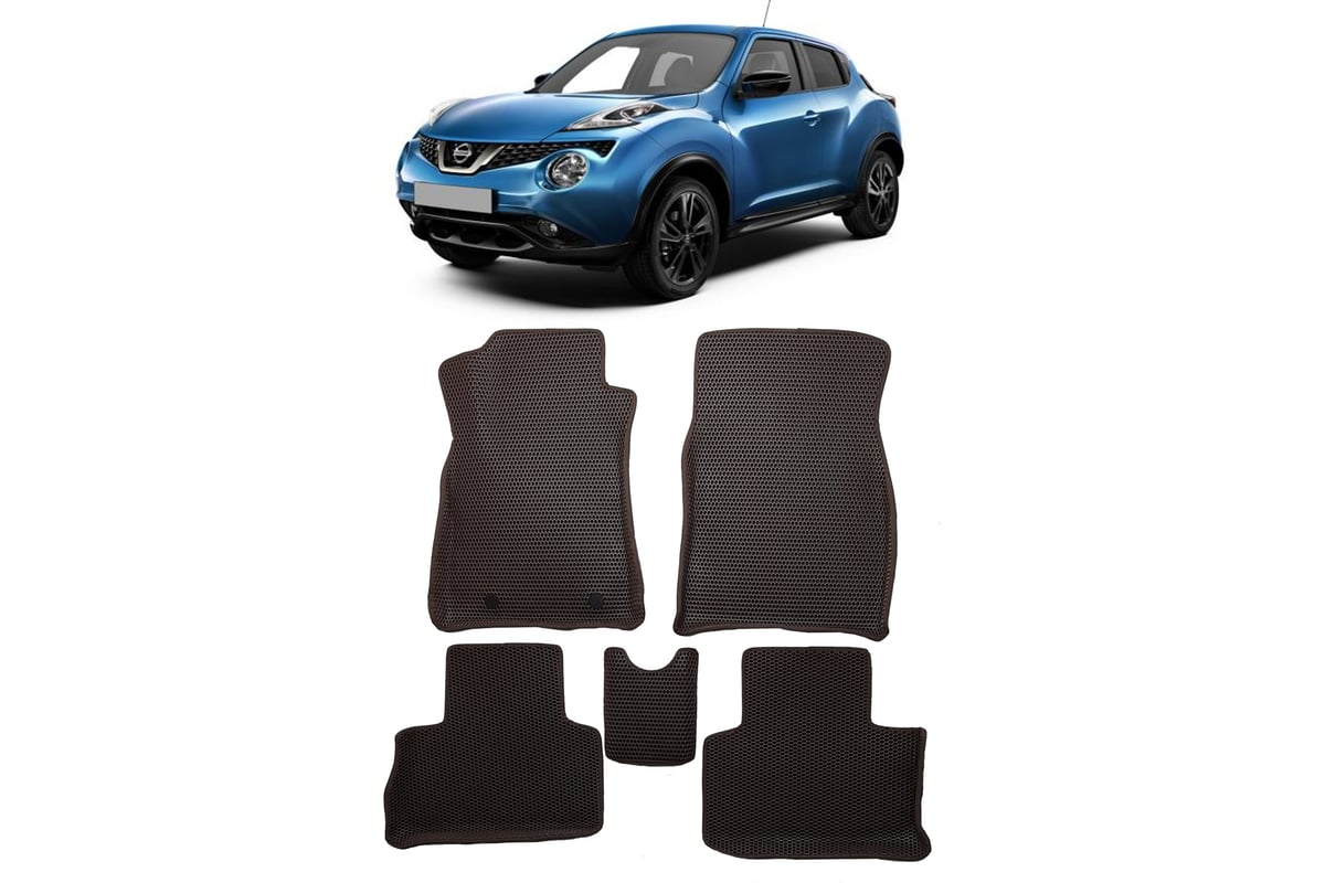 Ковры в салон автомобиля Eva Smart nissan juke вариант макси 3d 2010 - 2019  эва сота серые c красной окантовкой 3389-B1A7-S - заказать в  интернет-магазине: цена, описание, отзывы.