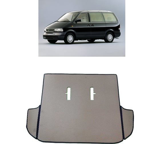 Ковры в салон автомобиля Eva Smart nissan largo iii (w 30) минивэн 7мест 1993 - 1999 эва сота серые c синей окантовкой 2906-B1B2-S