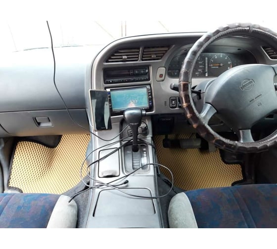 Ковры в салон автомобиля Eva Smart nissan largo iii (w 30) минивэн 7мест 1993 - 1999 эва сота серые c синей окантовкой 2906-B1B2-S
