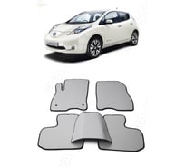 Ковры в салон автомобиля Eva Smart nissan leaf i electro cvt 5дв хэтчбек 2010 - 2016 эва сота чёрные c синей окантовкой 2236-B5B2-S