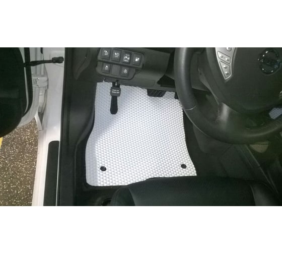 Ковры в салон автомобиля Eva Smart nissan leaf i electro cvt 5дв хэтчбек 2010 - 2016 эва сота бежевые c серой окантовкой 2236-A1B1-S