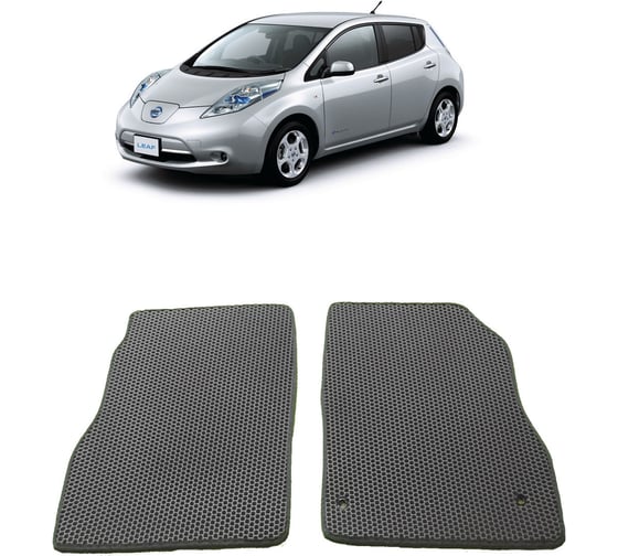 Ковры в салон автомобиля Eva Smart nissan leaf i electro cvt правый руль 5дв хэтчбек 2010 - 2016 эва сота бежевые c бежевой окантовкой 2863-A1A1-S