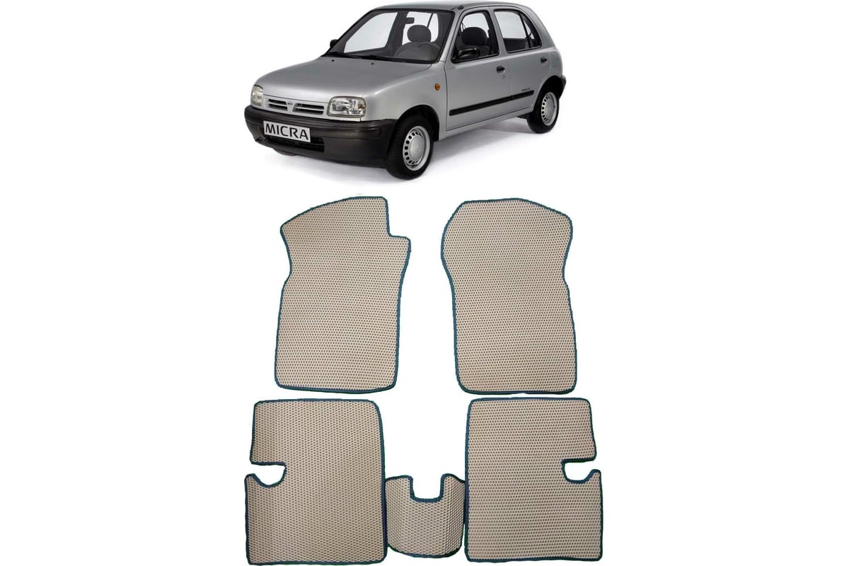 Ковры в салон автомобиля Eva Smart nissan micra ii (k11) 1992 - 2002 эва  сота серые c красной окантовкой 2898-B1A7-S - заказать в интернет-магазине:  цена, описание, отзывы.