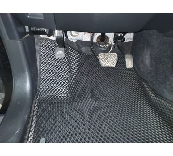 Ковры в салон автомобиля Eva Smart nissan murano ii (z51) вариант макси 3d 2008 - 2015 эва сота чёрные c серой окантовкой 3502-B5B1-S