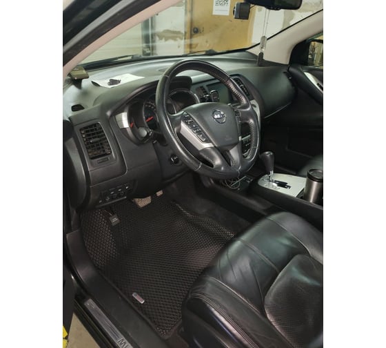 Ковры в салон автомобиля Eva Smart nissan murano ii (z51) вариант макси 3d 2008 - 2015 эва сота коричневые c бежевой окантовкой 3502-A6A1-S