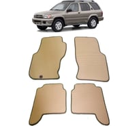 Ковры в салон автомобиля Eva Smart nissan pathfinder ii (r50) 5мест 1996 - 2004 эва сота серые c красной окантовкой 2012-B1A7-S