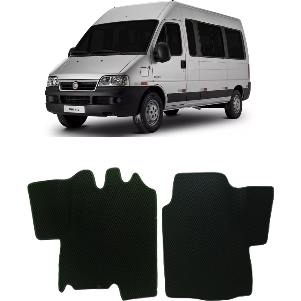 Ковры в салон автомобиля Eva Smart fiat ducato (244) 2006 - 2014 эва сота  чёрные c синей окантовкой 2508-B5B2-S - заказать в интернет-магазине: цена,  описание, отзывов - 10.