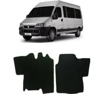 Ковры в салон автомобиля Eva Smart fiat ducato (244) 2006 - 2014 эва сота чёрные c синей окантовкой 2508-B5B2-S