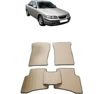 Ковры в салон автомобиля Eva Smart mazda 626 (gf) 1997 - 2002 эва сота бежевые c коричневой окантовкой 2788-A1A6-S