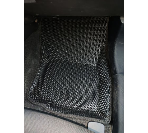 Ковры в салон автомобиля Eva Smart mitsubishi asx пресс борта 2010 - эва сота чёрные c черной окантовкой 3555-B5B5-S