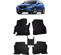Ковры в салон автомобиля Eva Smart mazda cx-5 вариант макси 3d 2011 - 2017 эва сота серые c коричневой окантовкой 3032-B1A6-S