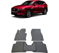Ковры в салон автомобиля Eva Smart mazda cx-5 ii 2017 - эва сота серые c синей окантовкой 2454-B1B2-S