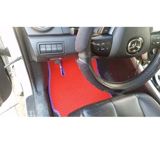 Ковры в салон автомобиля Eva Smart mazda cx-7 2006 - 2012 эва сота чёрные c бежевой окантовкой 1461-B5A1-S