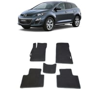 Ковры в салон автомобиля Eva Smart mazda cx-7 2006 - 2012 эва сота коричневые c черной окантовкой 1461-A6B5-S