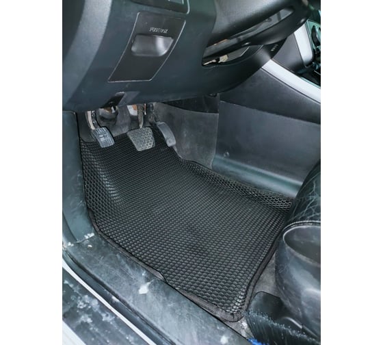 Ковры в салон автомобиля Eva Smart mazda cx-7 вариант макси 3d 2006 - 2012 эва сота коричневые c серой окантовкой 3370-A6B1-S