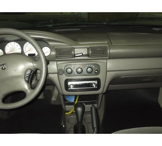 Ковры в салон автомобиля Eva Smart dodge stratus 2003 - 2006 эва сота серые c синей окантовкой 2795-B1B2-S 1