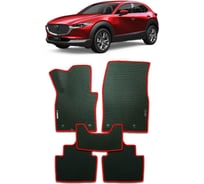 Ковры в салон автомобиля Eva Smart mazda cx-30 i 2019 - эва сота серые c красной окантовкой 3485-B1A7-S