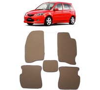 Ковры в салон автомобиля Eva Smart mazda demio ii (dy) правый руль 2002 - 2007 эва сота коричневые c коричневой окантовкой 1457-A6A6-S