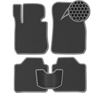 Ковры в салон автомобиля Eva Smart mini hatch (r50) 2000 - 2006 эва сота чёрные c серой окантовкой 3023-B5B1-S