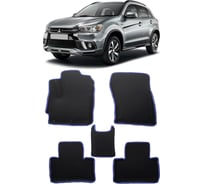 Ковры в салон автомобиля Eva Smart mitsubishi asx вариант макси 3d 2010 - эва сота серые c черной окантовкой 3242-B1B5-S