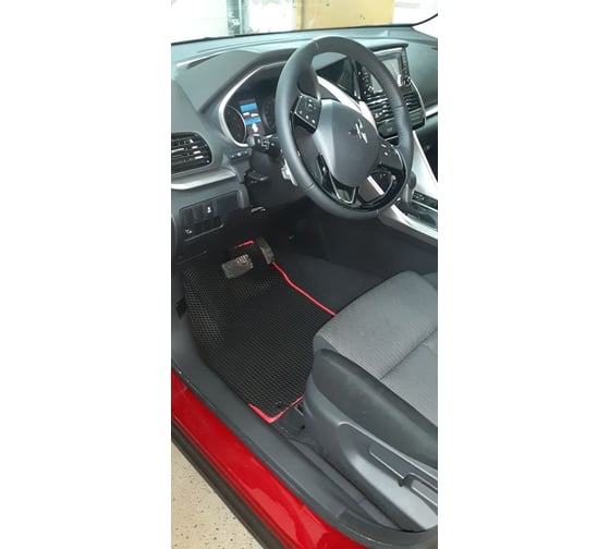 Ковры в салон автомобиля Eva Smart mitsubishi eclipse cross i рестайлинг 2020 - эва сота коричневые c черной окантовкой 3526-A6B5-S