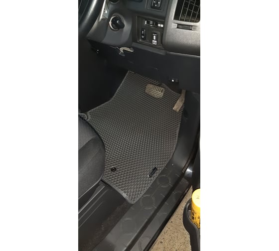 Ковры в салон автомобиля Eva Smart mitsubishi delica d5 правый руль 2007 - 2019 эва сота серые c синей окантовкой 3131-B1B2-S