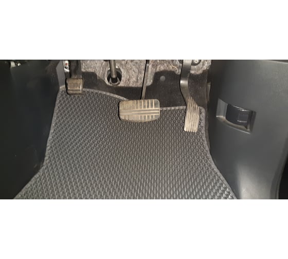 Ковры в салон автомобиля Eva Smart mitsubishi delica d5 правый руль 2007 - 2019 эва сота серые c синей окантовкой 3131-B1B2-S