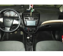 Ковры в салон автомобиля Eva Smart faw v5 седан 2012 - 2017 эва сота коричневые c красной окантовкой 1178-A6A7-S