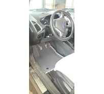 Ковры в салон автомобиля Eva Smart ford ecosport вариант макси 3d 2014 - эва сота серые c коричневой окантовкой 3595-B1A6-S