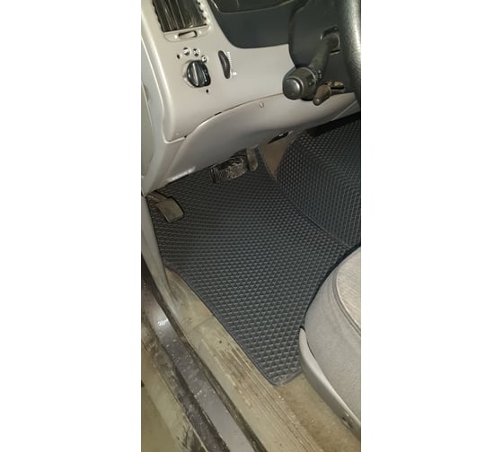Ковры в салон автомобиля Eva Smart ford explorer ii 5мест 1994 - 2003 эва сота чёрные c синей окантовкой 3105-B5B2-S 1