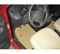 Ковры в салон автомобиля Eva Smart fiat panda ii 2003 - 2012 эва сота коричневые c бежевой окантовкой 2084-A6A1-S