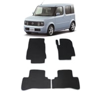 Ковры в салон автомобиля Eva Smart nissan cube ii (z11) правый руль 2002 - 2008 эва сота серые c черной окантовкой 2049-B1B5-S
