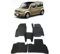 Ковры в салон автомобиля Eva Smart nissan cube iii (z12) правый руль 2008 - эва сота серые c коричневой окантовкой 2721-B1A6-S